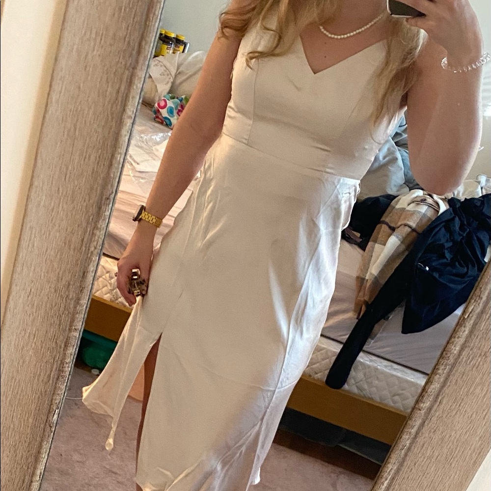 I Know Myself Midi Dress- Champagne